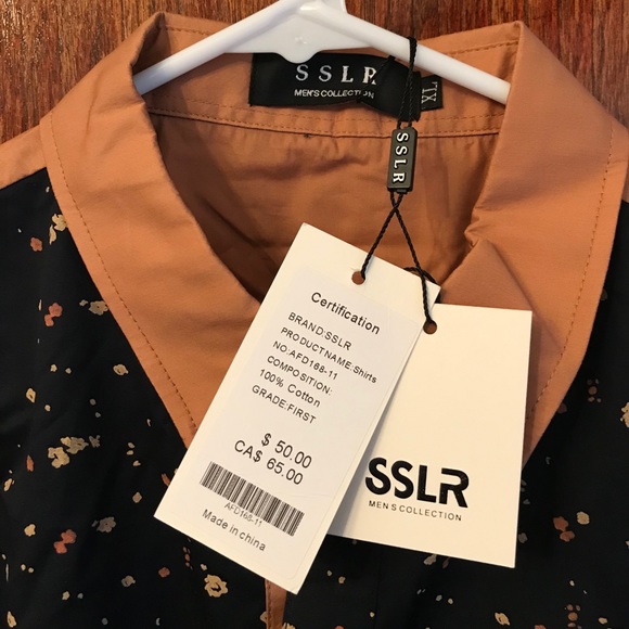 SSLR Men’s Collection Short Sleeve Button Down XL - Picture 3 of 4